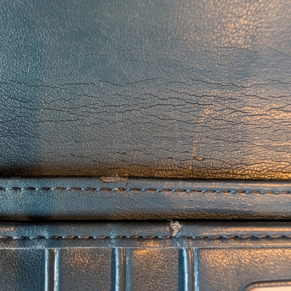 Coach Blue Leather Wallet with Gold Accents - Picture 12 of 13
